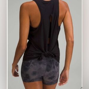 Lululemon All Tied Up Tank Black with White Speckles
